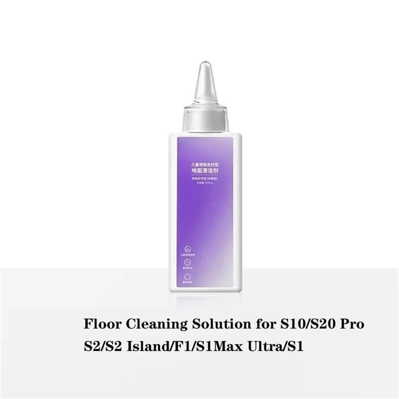 Solución de limpieza de pisos, Compatible con Narwal S10/S20 Pro/ S2/S2 Island/S3/S30/F1/S1Max Ultra/S1 HA8, detergente líquido for fregona Robot de 200ML(8pcs)