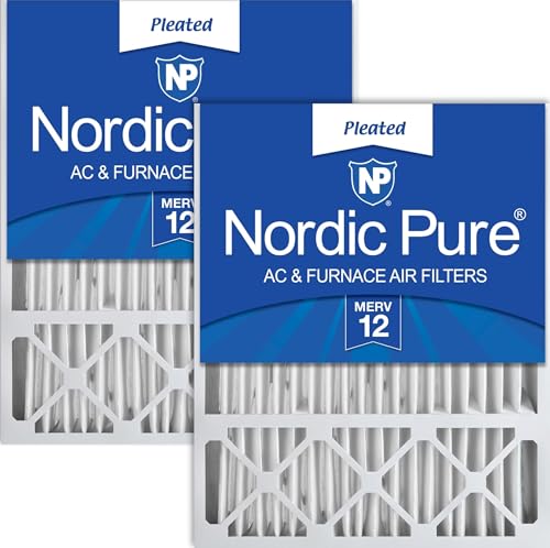 Image of Nordic Pure 20x25x5 (19 7 /8 x 24 7 /8 x 4 3 /8) Honeywell /Lennox Replacement MERV 12 Air Filters 2 Pack