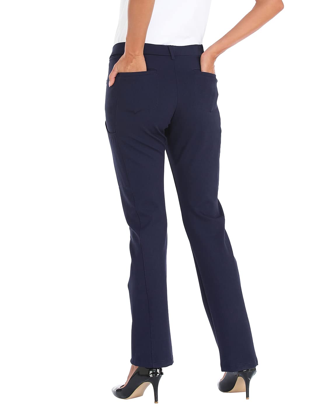 HDE Damen Klassische Hose Straight