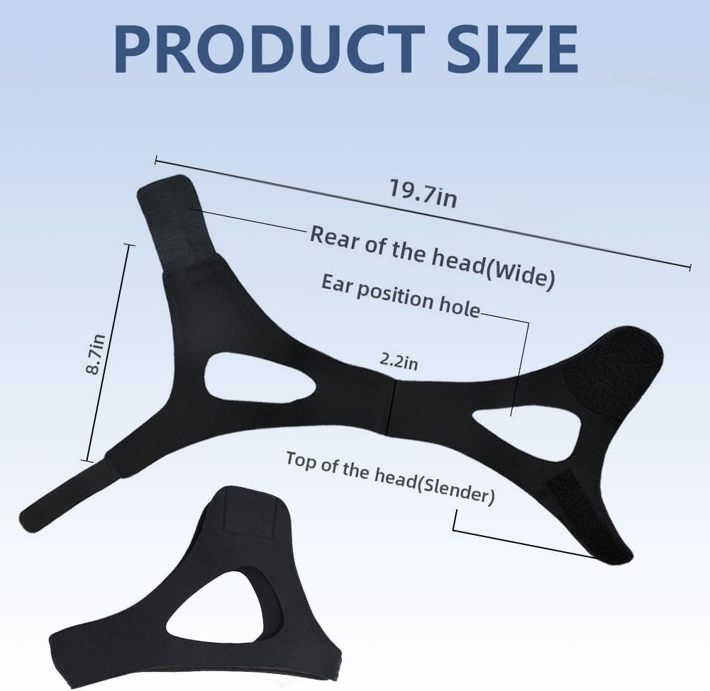 Chin Strap for Sleeping Comfortable Anti Snoring Devices Stop Snoring Solution Adjustable Anti Snoring Chin Strap for Men/Women Snore Stopper Reusable and Breathable - Image 6