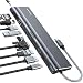 USB C Hub,12-in-1 USB C Docking Station with Ethernet Port, 4K USB C to HDMI, 3 USB 3.0 Ports, SD/TF Card Reader, USB-C Power Delivery, Display Port and VGA Port for MacBook Pro 2016/2017/2018