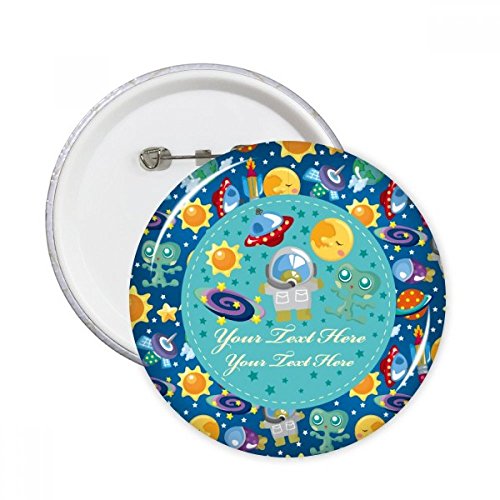 Badge Alien et Univers Pins Espace Ronde Vêtements Décoration Accessoire Multicolore XXL 5pcs