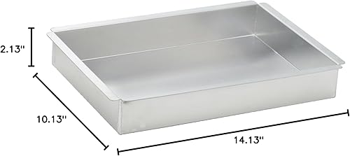 Miniatura 2 de Winco Molde rectangular de aluminio de 2 pulgadas de profundidad, 9 pulgadas por 13 pulgadas