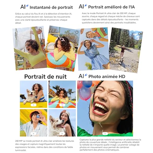 HONOR 400 Pro Smartphone 5G Dual SIM NFC 12GB RAM 5300 mAh Caméra 200MP Ultra Haute Définition Android 15 6 7 Pouces Écran AMOLED Lunar - vue 4