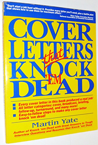 Cover letters that knock 'em dead 1558500502 Book Cover