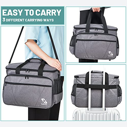 Golkcurx Sewing Machine Case With Removable Padding Pad, Tote Bag For Sewing Machine With Shoulder Strap For Most Standard Singer, Brother, Janome, Grey #TOP5