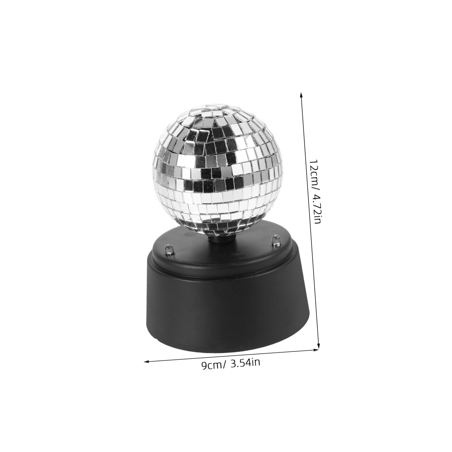 GOOHOCHY Strobe Light LED Dance Party Decorations Portable Rotating Ball Light with Mirror Reflection for Bars and Outdoor Events Easy One Button Operation Durable Design