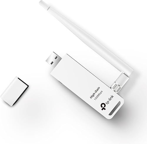 Vista 4 de Adaptador USB TP- Link Wireless, Negro, Blanco