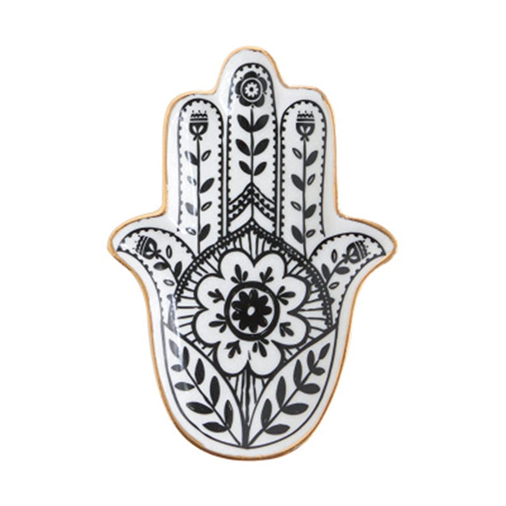 Jazuaiao Storage Trays Jewelry Tray Trinket Ceramic Trinket Plate Small Decorative Jewelry Plate Girl Mom Ceramic Tray Set Organizer for Necklace Small