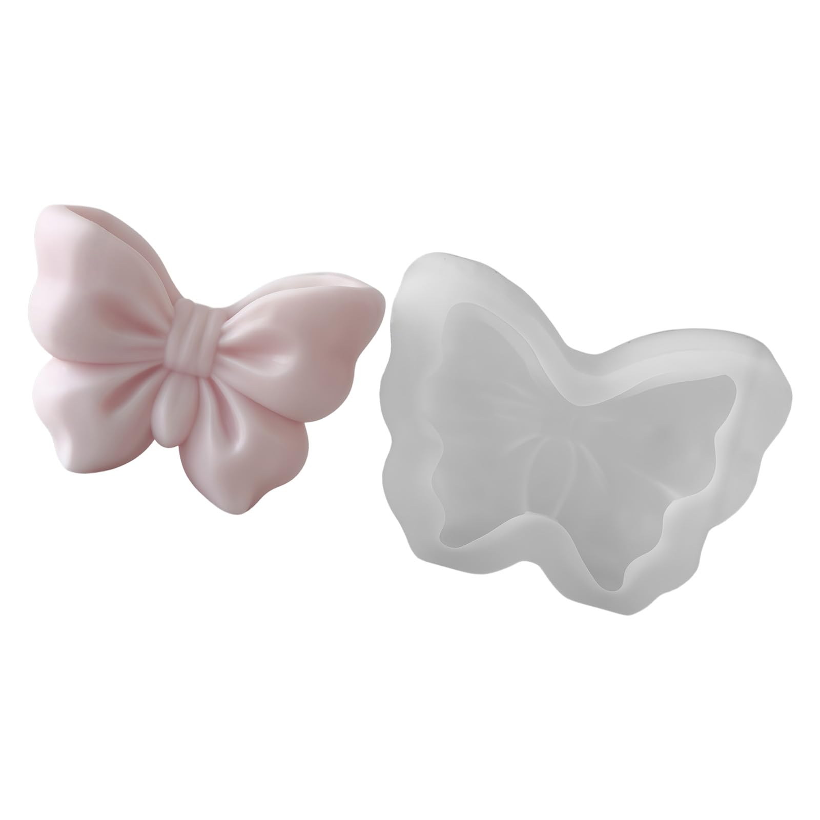 Hsyzygian Bowknot Silicone Food Grade Multipurpose for Soap Chocolate Baking Resin Art Bend Shaped Candlewax Cast