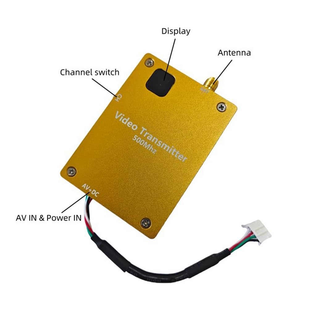Trasmettitore Video FPV VTX da 40 Km, Trasmettitore Video Wireless da 500 MHz e 4 W, Trasmissione A Lungo Raggio