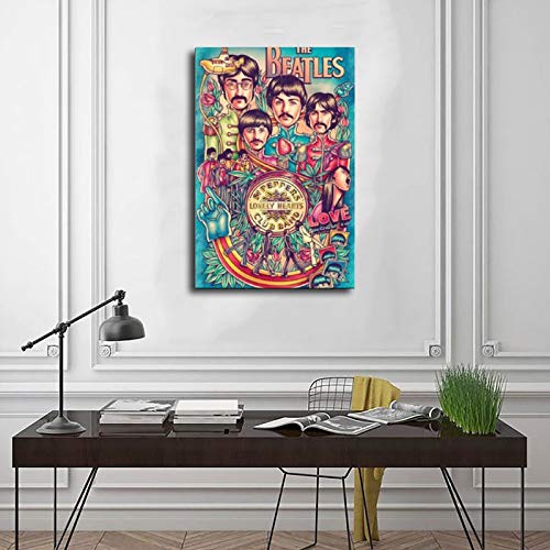 Poster sur toile The Beatles légendaire groupe de rock 17 – Décoration murale pour salon, chambre à coucher – 60 x 90 cm… - Les Beatles, Paul McCartney, John Lennon, RIngo Starr, George Harrison Poster sur toile The Beatles légendaire groupe de rock 17 - Décoration murale pour salon, chambre à coucher - 60 x 90 cm… – Image 4
