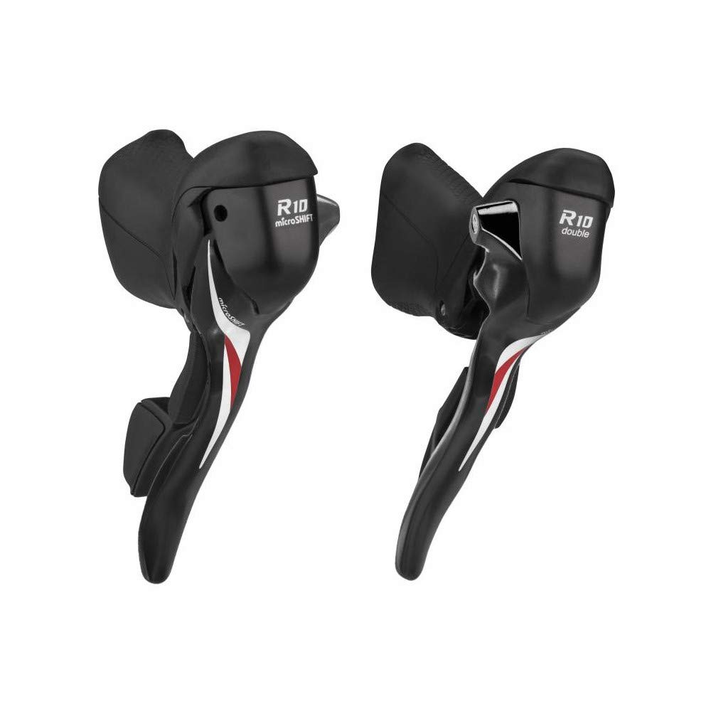Microshift Levier-Manette Route 10v. Double alu Noir (Paire) Compatible Shimano sauf tiagra 4700