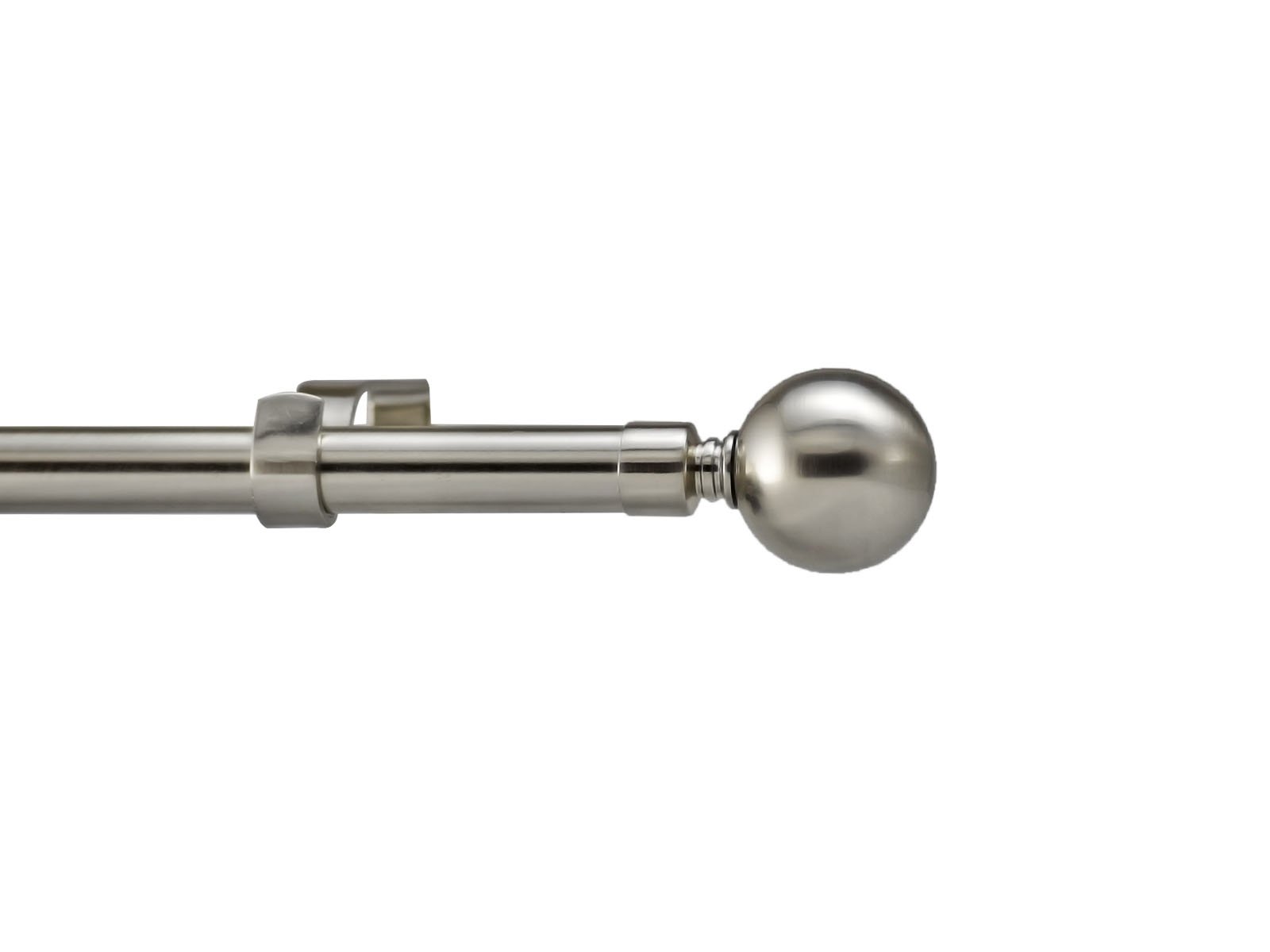 Your Home Online 19mm Diameter Extendable Eyelet Metal Curtain Pole Brushed Chrome Various Finials Without Rings (1.2m - 2m Extendable Pole, Venice Finial)