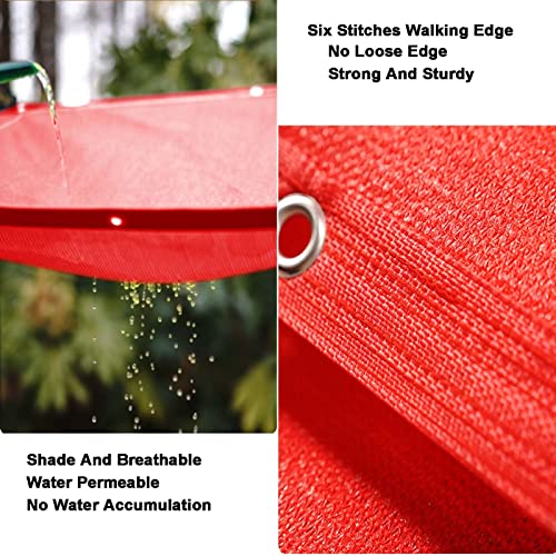 Toile d'ombrage 90% haute densité Rosso durable avec œillets - 7