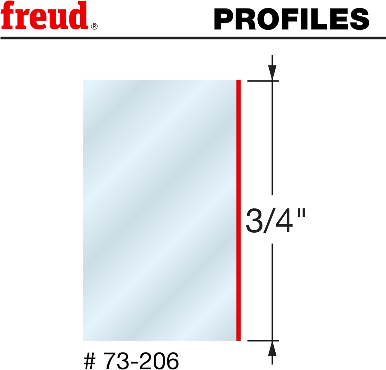 Freud 73-206: 1/4" (dia.) O-flute Up Spiral Bit with 1/4" shank, 3/4" carbide height