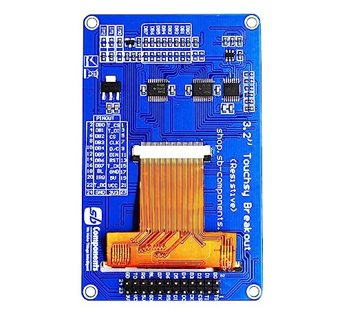 Image of Touchsy 3.2inch LCD Display Breakout Board, 3.2 inch SPI Interface 240x320 Resolution Touch Screen Display PCB Board (Resistive Touch)