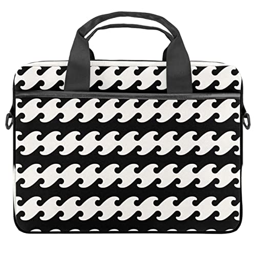 Sacoche ordinateur portable 13.3 pouces housse bandoulière 14 pouces à motif floral noir