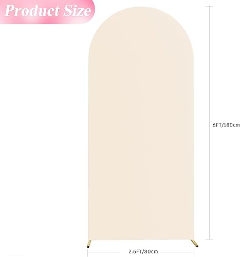 Miniatura 2 de Wokceer Cubierta de arco de boda de 6 pies de elastano, ajustada, para arco de boda, cubierta de fondo para arco de Chiara para cumpleaños, fiesta,