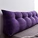 Cuscino Schienale Lungo per Letto Cuscino Lettura Cuscini Testiera in Tessuto Non Si Deforma Facilmente Federa Lavabile Purple 150cm