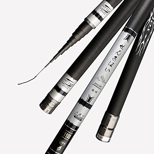 YADLCR Caña de Pescar telescópica 7,2 M-13M caña de Pescar Ultraligera ultradura caña de Pescar de sección Larga caña de Pescar de Alto Carbono (Size : 13m) Cover