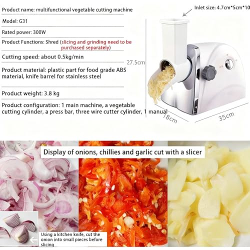 Rallador eléctrico multifunción para queso y vegetales miniatura 6