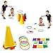OurWarm 26 PCS 3 in 1 Carnival Outdoor Games for Kids, Soft Plastic Cones Bean Bags Ring Toss Combo Set, Birthday Party Indoor Outdoor Games Supplies for Adults and Family