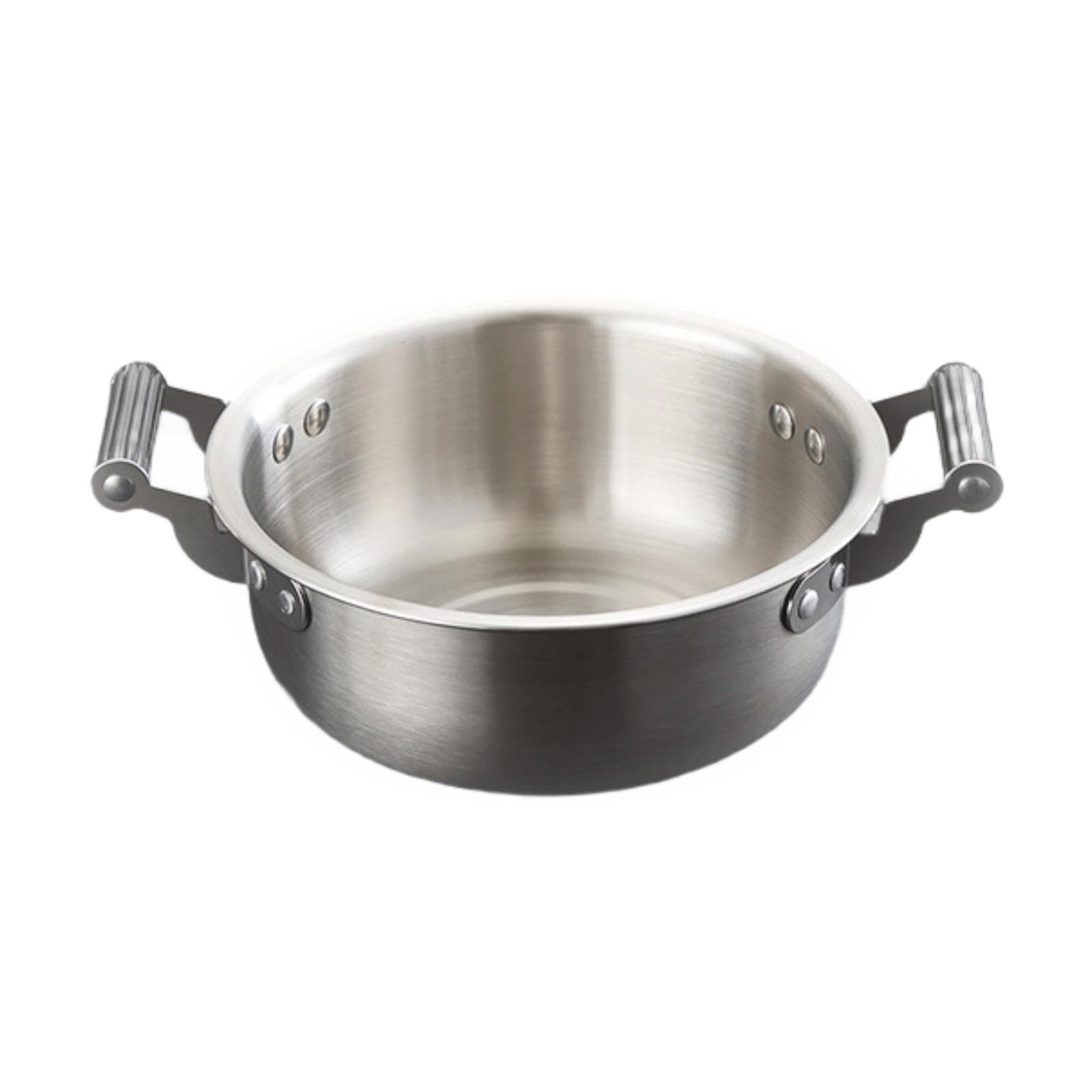 Qianly Multifunktionaler Edelstahl Kochtopf für Instant Nudeln, 22 cm