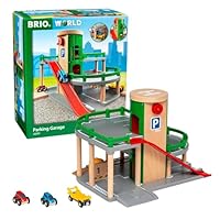 BRIO World 33204 Parking Garage 7 Pieces, Compatible with All BRIO Railway Train Sets, Ages 3+