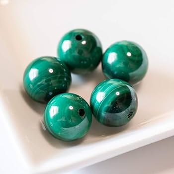 Amazon.co.jp: パールクリエイト マラカイト 孔雀石 10mm5粒 両