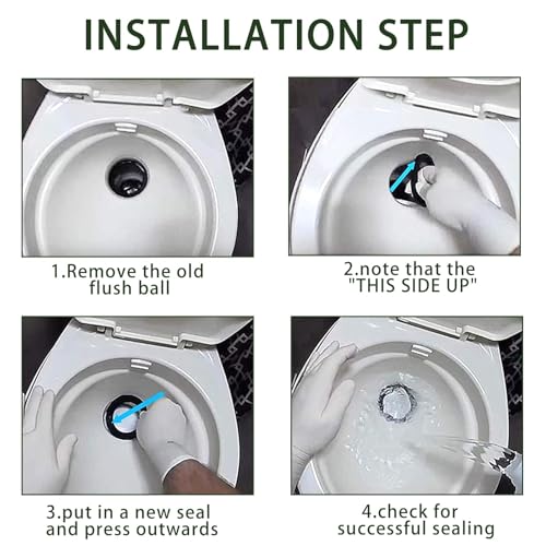 Image of RV Toilet Seal, Flush Ball Seal Gasket Replacement 385311658 for Dometic 300 /310 /320, High-Grade Rubber, Toilet Seal Parts Solve The Leakage Problem - Replace Part #385311658, 2-Pack