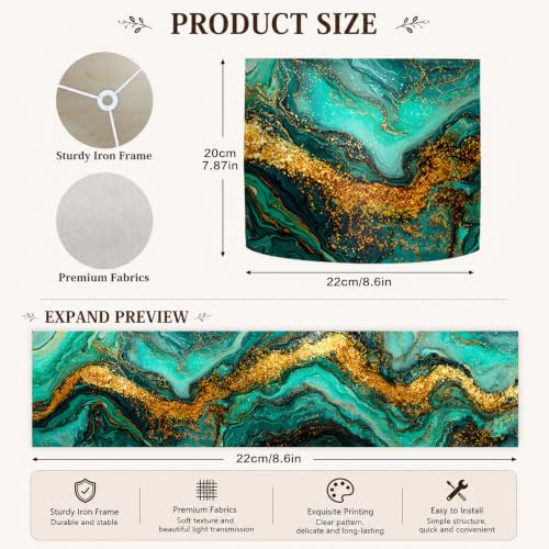 Image of Nuxovilar Lamp Shades Set of 2, 8.7 inch Top x 8.7 inch Bottom x 7.9 inch High (Spider) | Small lamp shades floor elegant home decor accents covers light bedroom living room (Elegant)