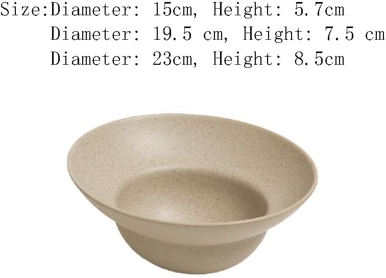 Retro Mouthed Deep Ceramic Bowl Tableware Soup Fruit Salad Hat