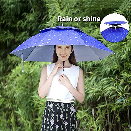 Foto von XiXiRan Faltbarer Regenschirm Hut Zweischichtiger Sonnenschutz mit Kopfschirm