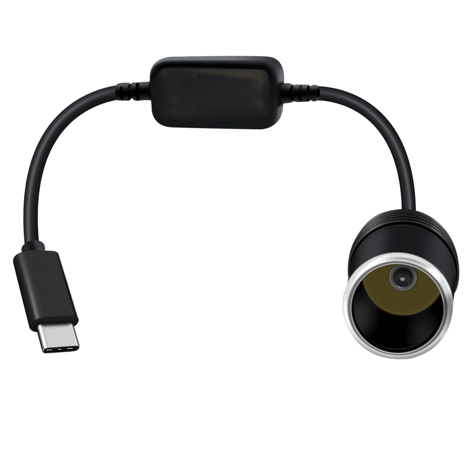 USB C męski do 12V gniazda zapalniczki samochodowej Przejściówka do gniazda zapalniczki samochodowej, do zapalniczek, rejestratorów jazdy i GPS (USB C, 0,3 m)