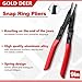 GOLD DEER Angle Tip Lock Ring Pliers Lock Ring Pliers Snap Ring Pliers Flat Nose Retaining Ring Pliers Ring Opening Pliers Special Circlip Plier Spreader Pliers for Transmission Transfer Cases