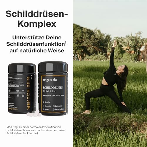 SCHILDDRÜSEN KOMPLEX – 30 Kapseln mit Jod, Selen, Zink & L-Tyrosin | Für Energie, Hormonbalance & Stoffwechsel | natürliche Unterstützung der Schilddrüsenfunktion | Vegan & laborgeprüft