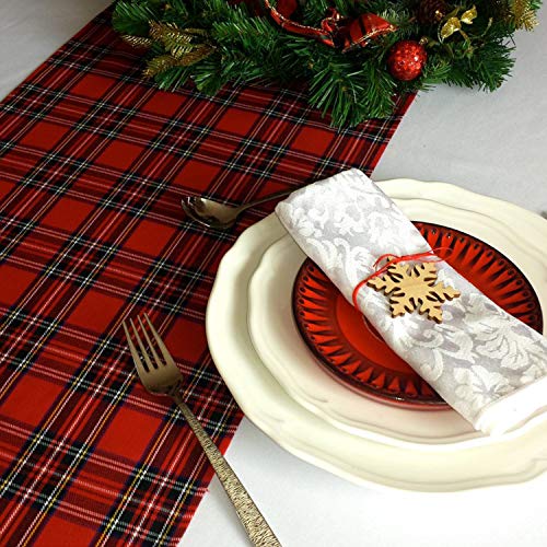Joysail Tartan Plaid Table Runner For Home Kitchen Dinner Party Holiday Christmas Table Decorations - Scottish Christmas Table Runners 72 Inch #TOP4