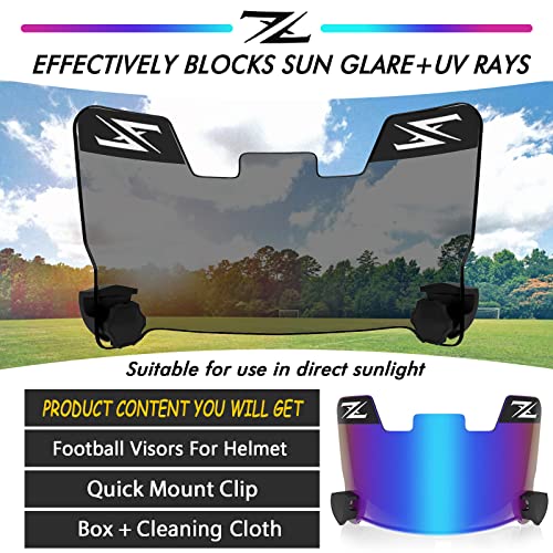 Image of Tinted Football Visor, Fits Youth and Adult Football Helmets