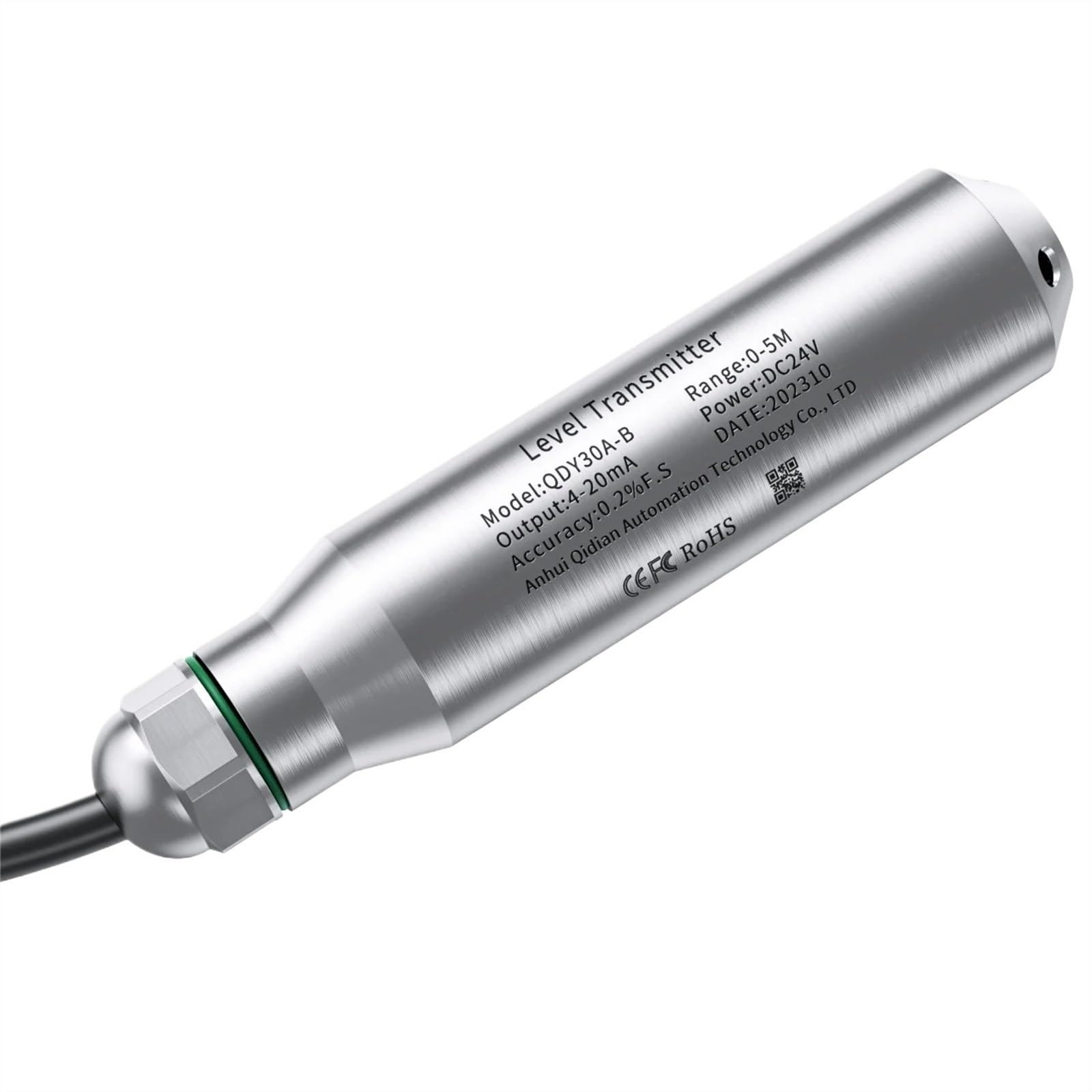 Capteur de Niveau de Liquide Hydrostatique 8m de Profondeur 0-10V