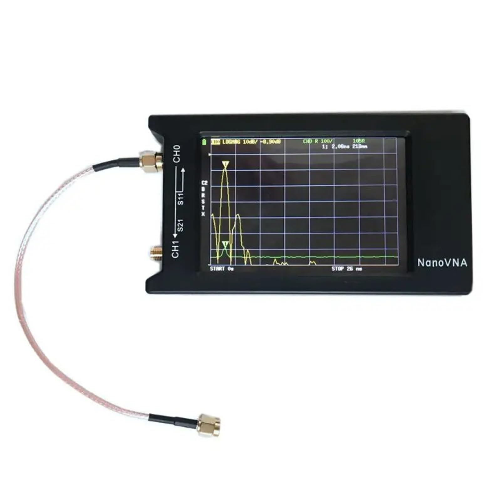 Analizador de red, Analizador Vectorial 10KHz-1.5GHz NanoVNA-H4 De 4 Pulgadas