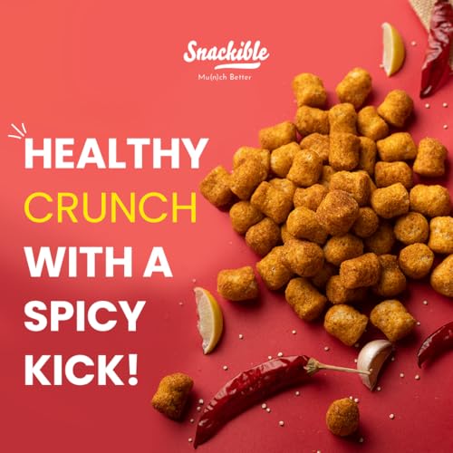 Image of Snackible Sriracha Quinoa Puffs (Pack of 6) - 6x35gm | Healthy Snack | Superfood Snack | Roasted | No MSG | No Palm Oil | Savoury Snack | Made with Quinoa, Jowar & Oats