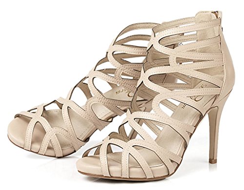 LizForm Women Crisscrossed Platform Sandal Shoes Wedding Dress Pumps Strappy High Heel Shoes - Image 4