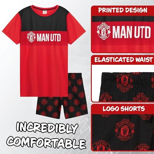 Manchester United FC - Pigiama con pantaloncini da uomo