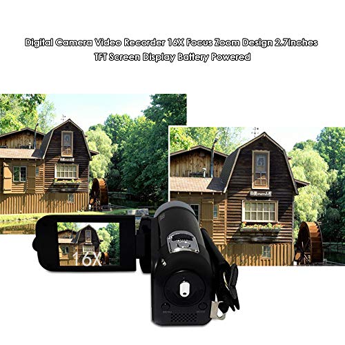 Mibee Câmera digital gravador de vídeo 16X F-ocus Zoom Design 2.7 polegadas Tela TFT com suporte par