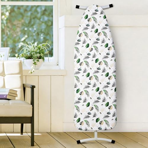Funda ajustable de algodón para tabla de planchar con diseño acolchado, bordes elásticos y cierres para un planchado eficiente y sin arrugas para todas las tablas estándar