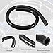 X AUTOHAUX Silicone Vacuum Tubing Hose Line Automotive Vacuum Hose Engine Air Intake Vacuum Hose Pipe Black ID 19mm 3.28ft Length