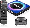 TV Box Android 8K 13.0, 4GB 64GB Quad Core doble WiFi BT con mini teclado | WiFi doble banda 2.4GHz/5GHz, Ethernet 100M LAN, procesador Quad-Core, salida 8K Ultra HD, incluye mini teclado 2