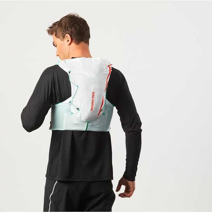 Amazon | [サロモン] ADV SKIN 12 SET WHITE/Electric Green S