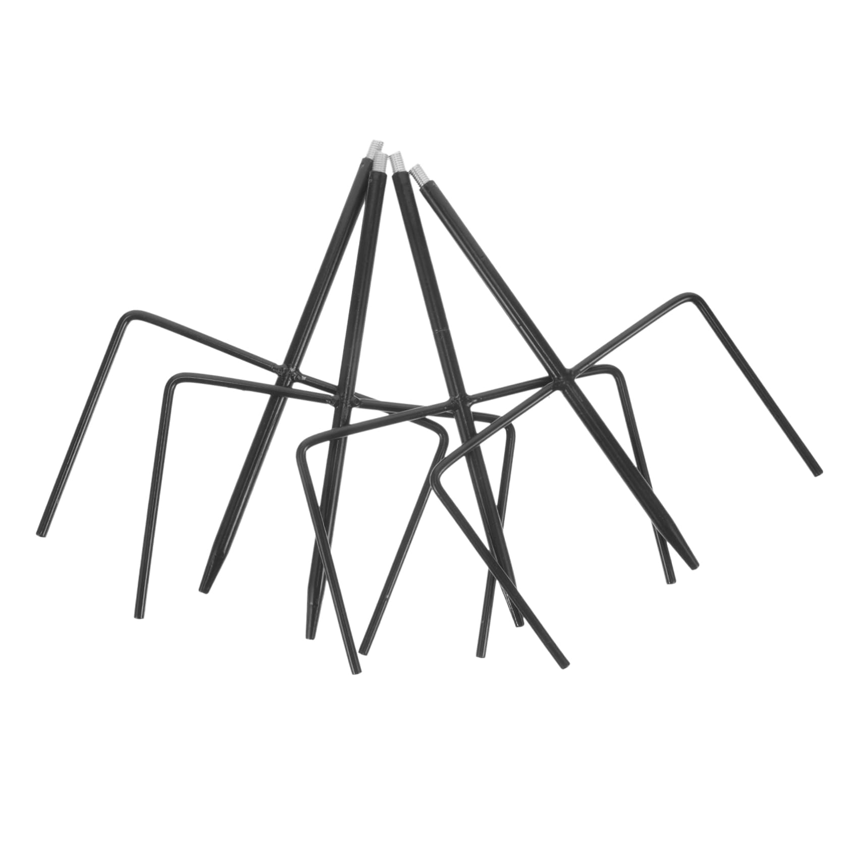 Abaodam 4pcs Heavy Duty Iron Ground Insert for Bird Feeder Hooks Durable Shepherd Hook Stake for Hanging Garden Lights Flower Pots and Outdoor Decor